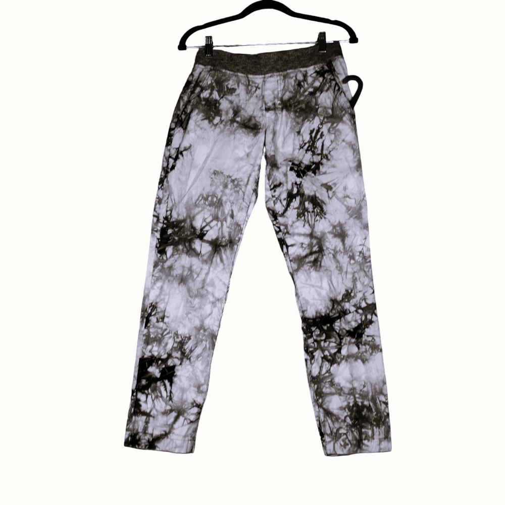 Cabi Pants Womens XS Gray Tie Dye Marble Joggers Pockets Pull On Tapered Leg